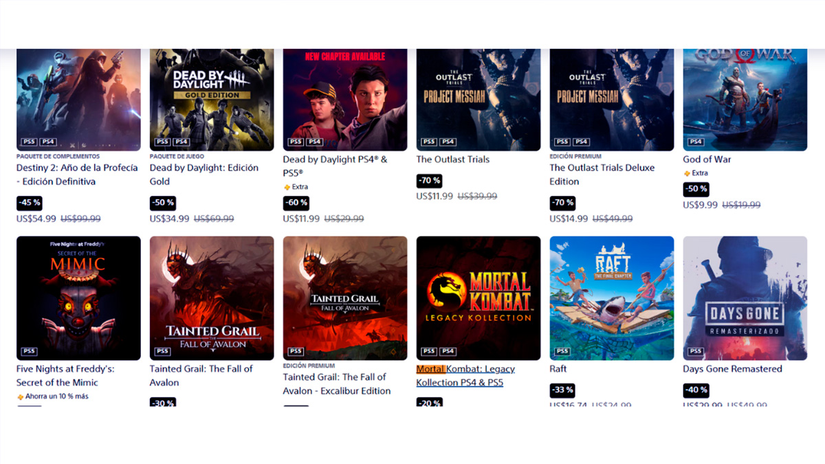 50 juegos PS4 y PS5 por menos de $5 en PlayStation Store
