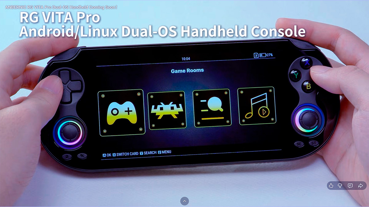 Anbernic lanza consola retro que emula PS2 con Android 14