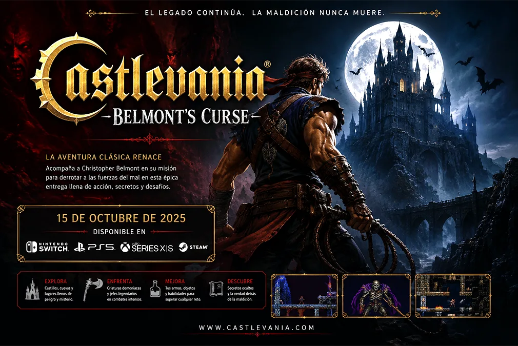 Castlevania: Belmont’s Curse llega a Switch el 15 de octubre