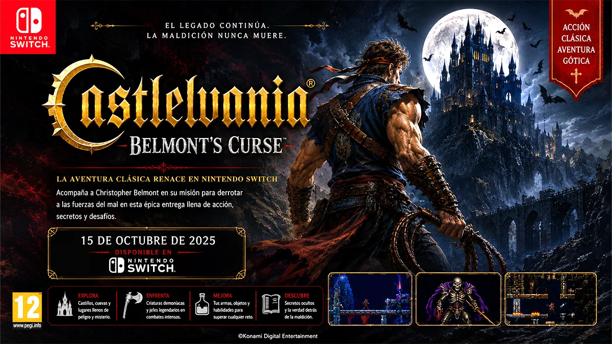 Castlevania: Belmont’s Curse llega a Switch el 15 de octubre
