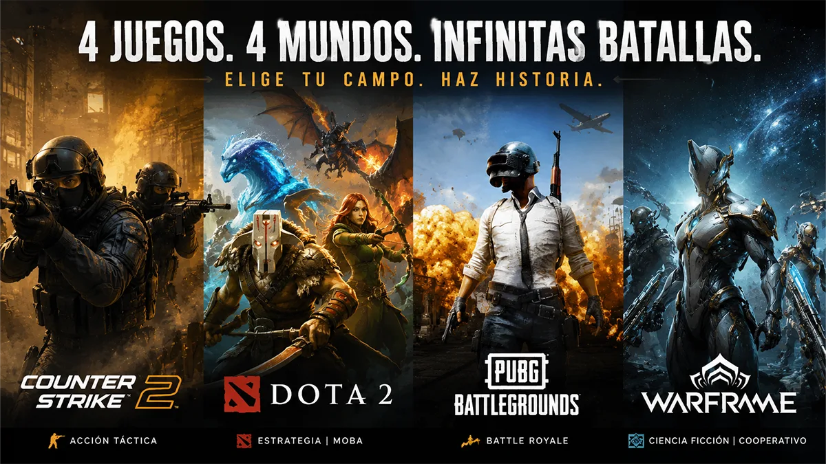 Descubre los 4 juegos gratis más populares de Steam en 2026