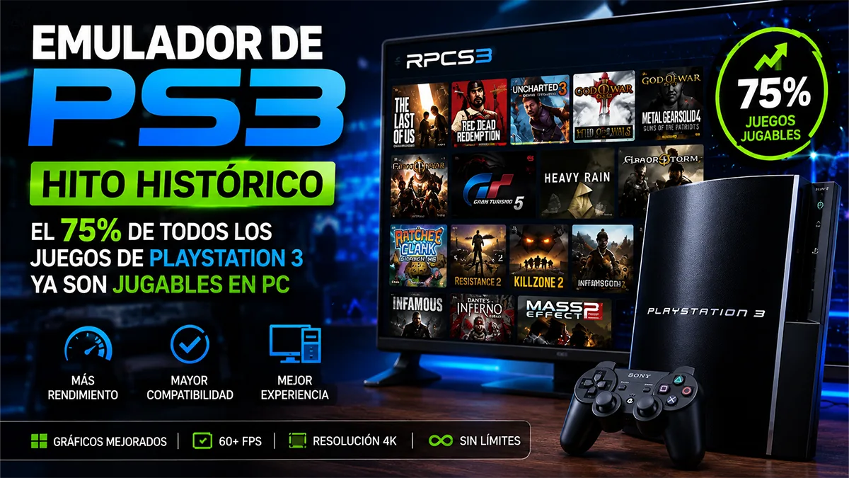 El emulador de PS3 ya ejecuta el 75% de sus juegos en PC