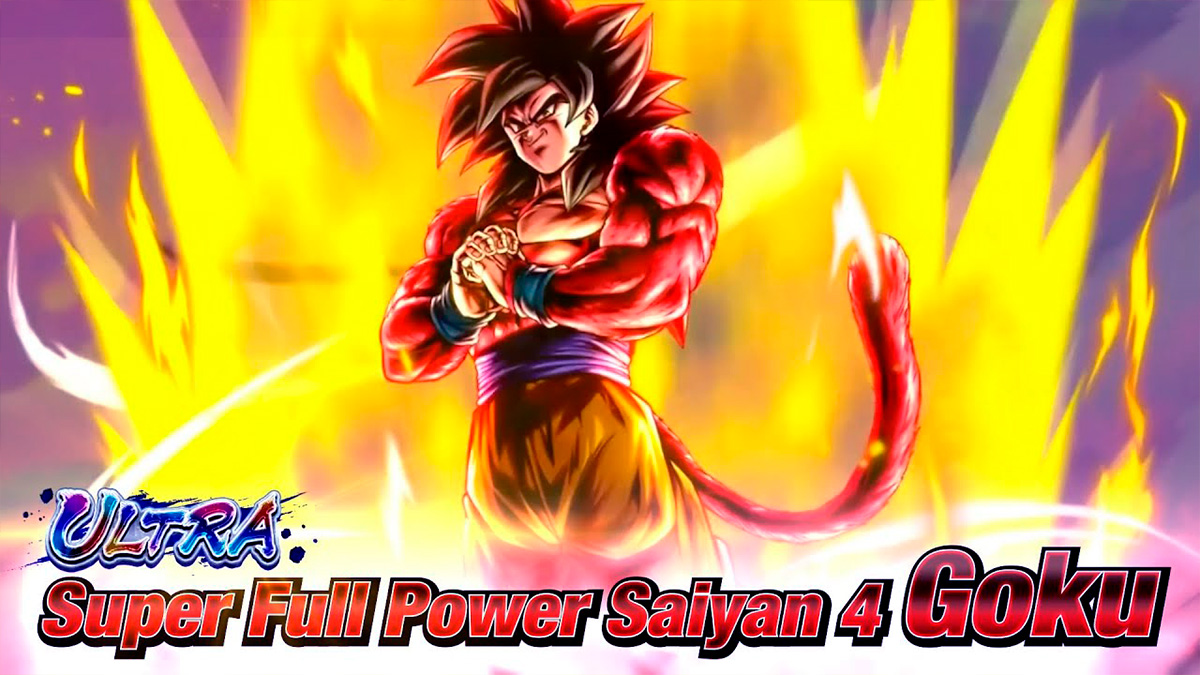 Máximo poder de Goku SS4 en Dragon Ball Legends