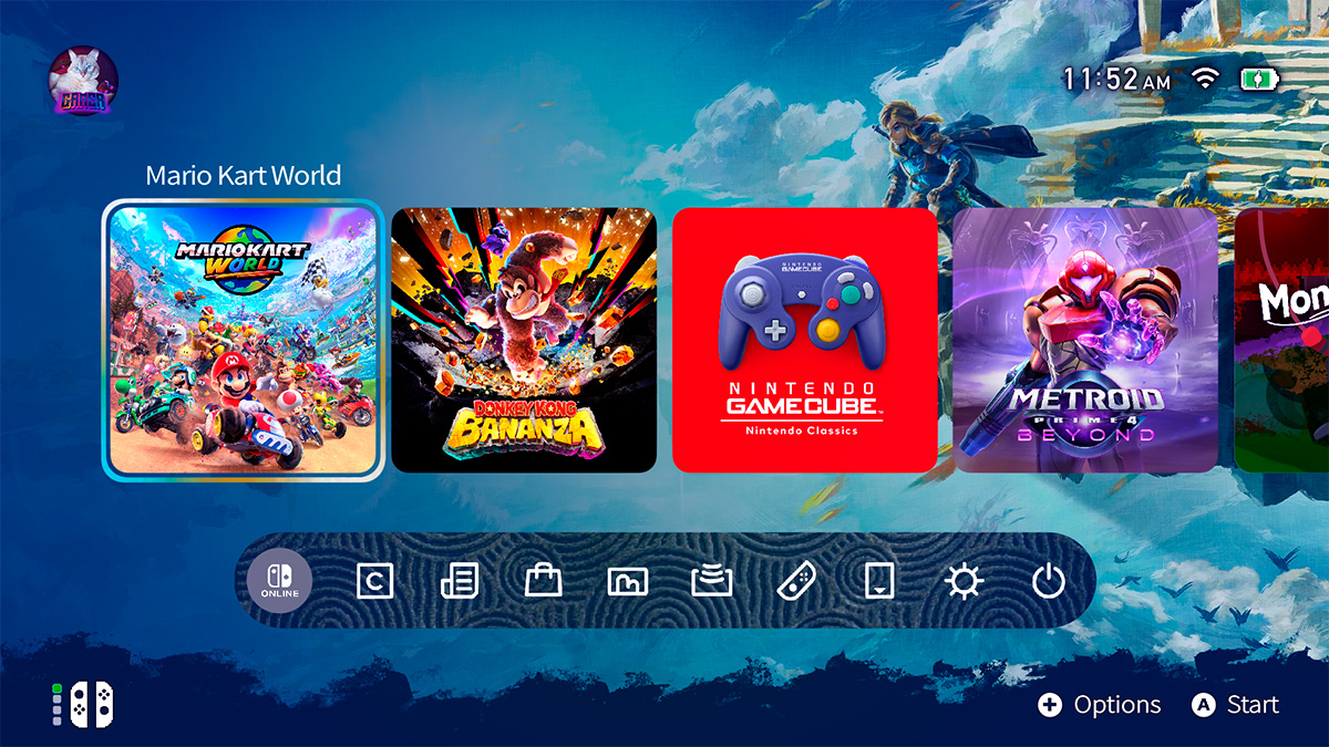 Nintendo Switch 2 estrena menú tematizado inesperado