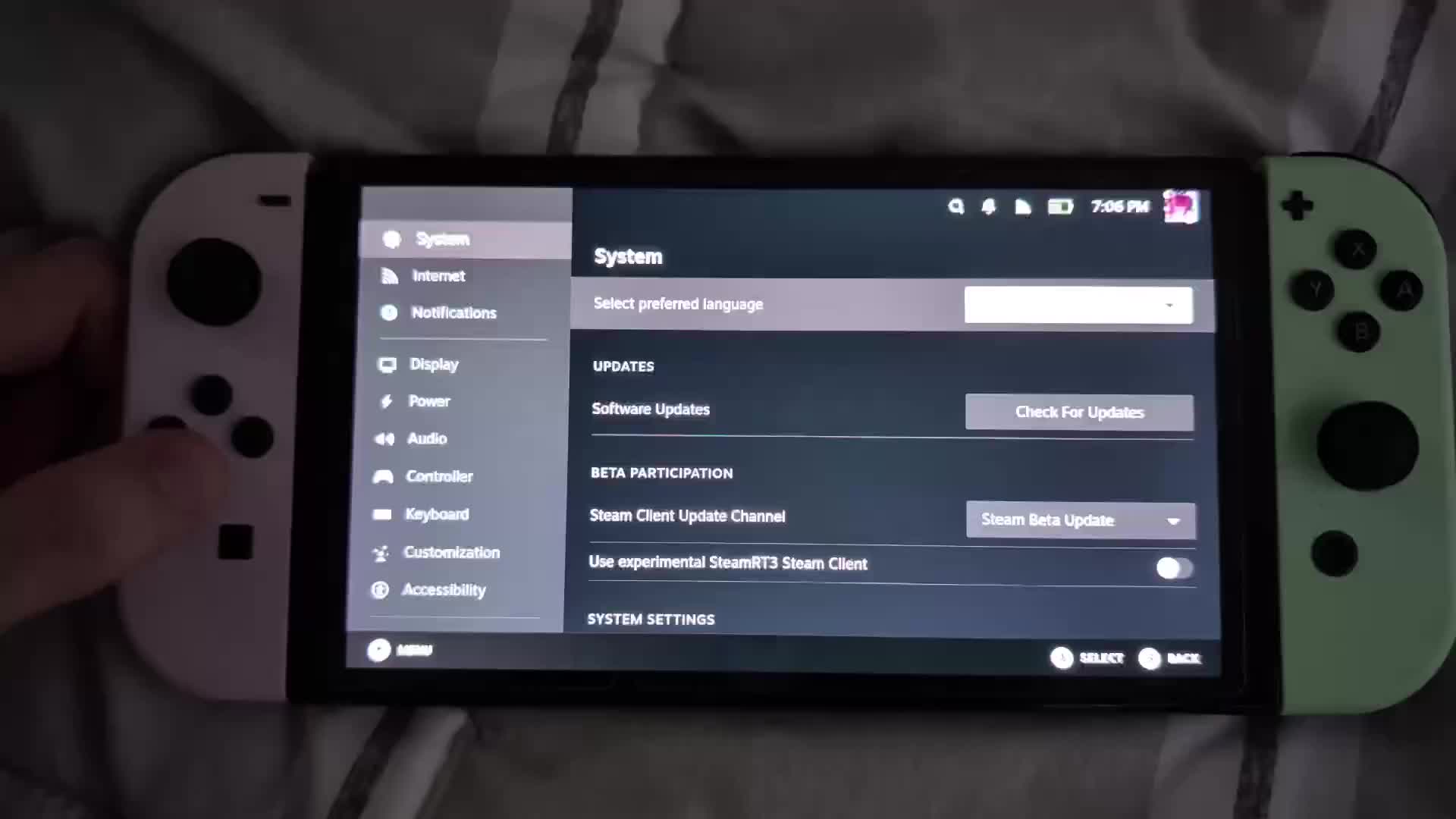 Nintendo Switch ahora puede funcionar como una Steam Deck