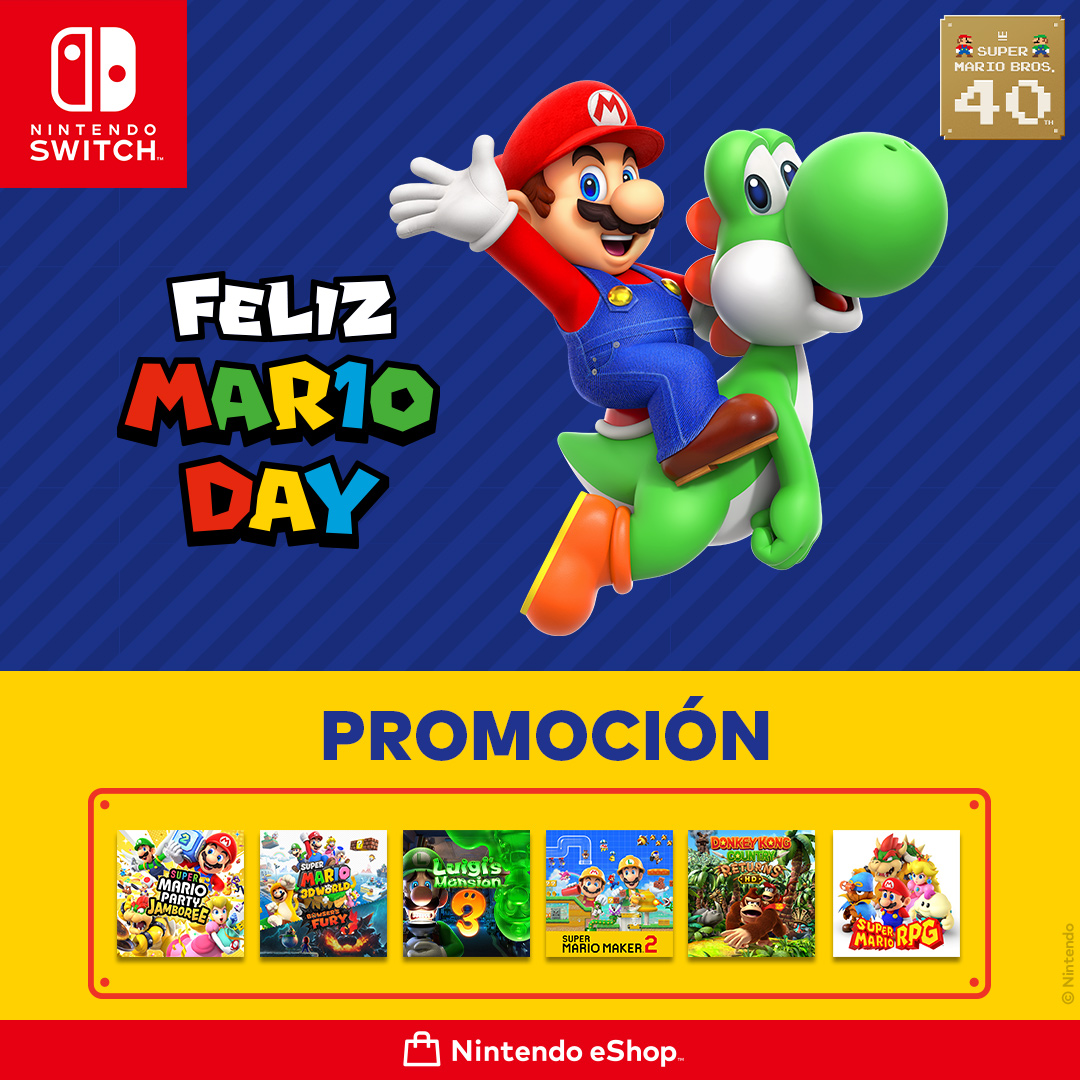 Ofertas del Día de Mario en juegos de Nintendo para Switch