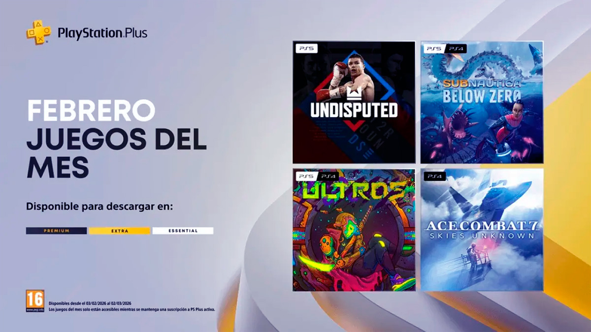 PS Plus febrero 2026 trae Undisputed y juegos variados