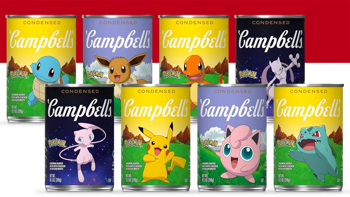 Pokémon presenta una sopa en colaboración con Campbell