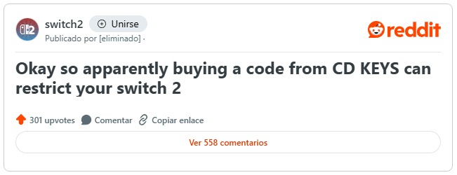 Primeros modelos de Switch 2 están siendo bloqueados