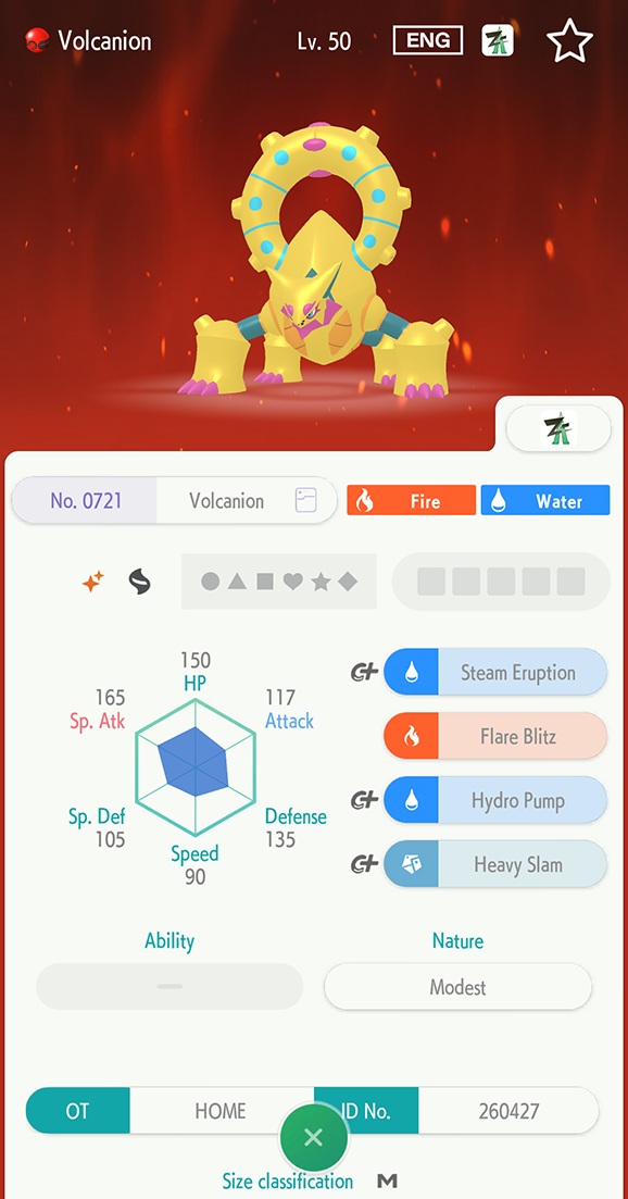 Shiny Volcanion en Pokémon Legends Z-A: cómo obtenerlo