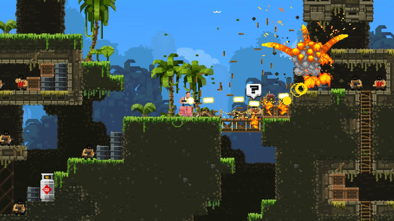 Sin ser Metal Slug evoca juegos con íconos del cine