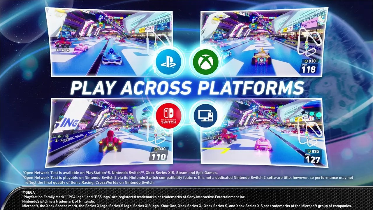 Sonic Racing Crossworlds anuncia los detalles de su beta