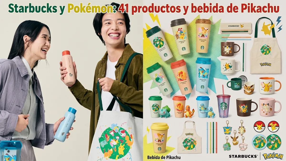 Starbucks y Pokémon: 41 productos y bebida de Pikachu