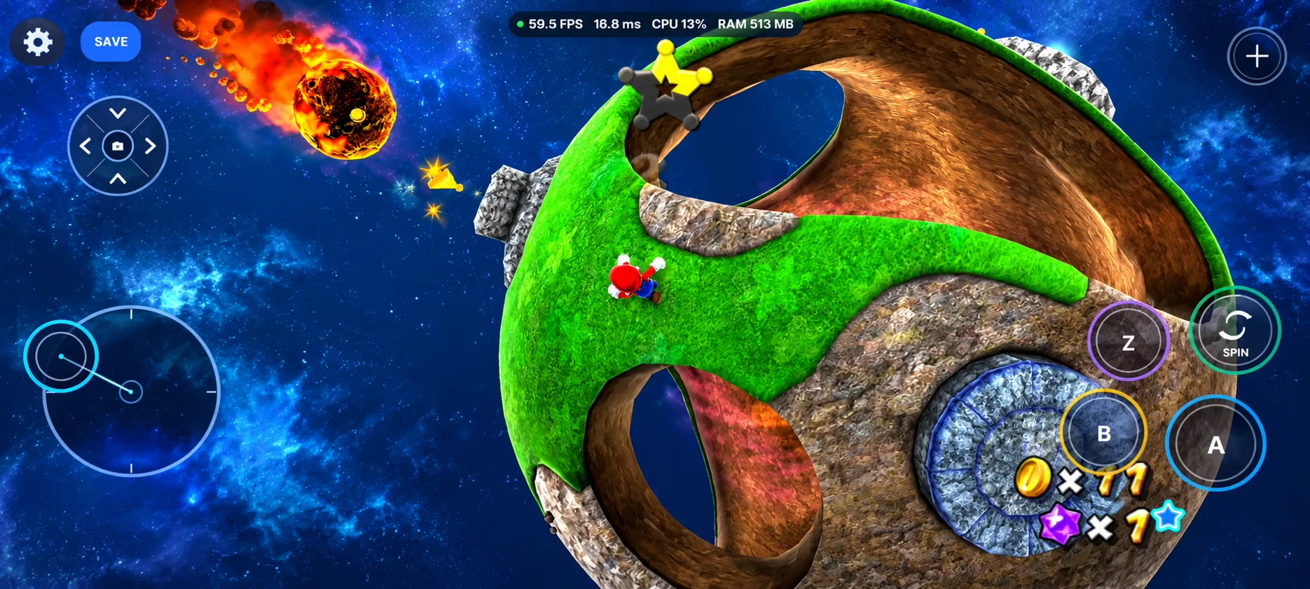 Super Mario Galaxy en Android a 1440p y 60 FPS: guía