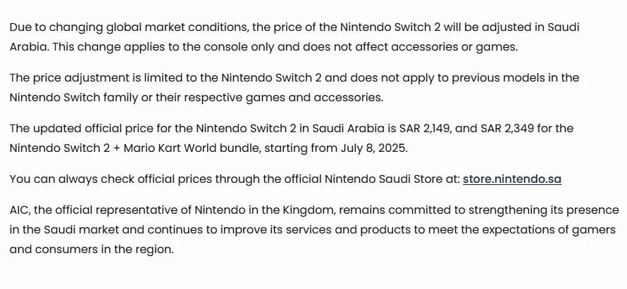 A solo un mes de su lanzamiento Switch 2 incrementará su precio
