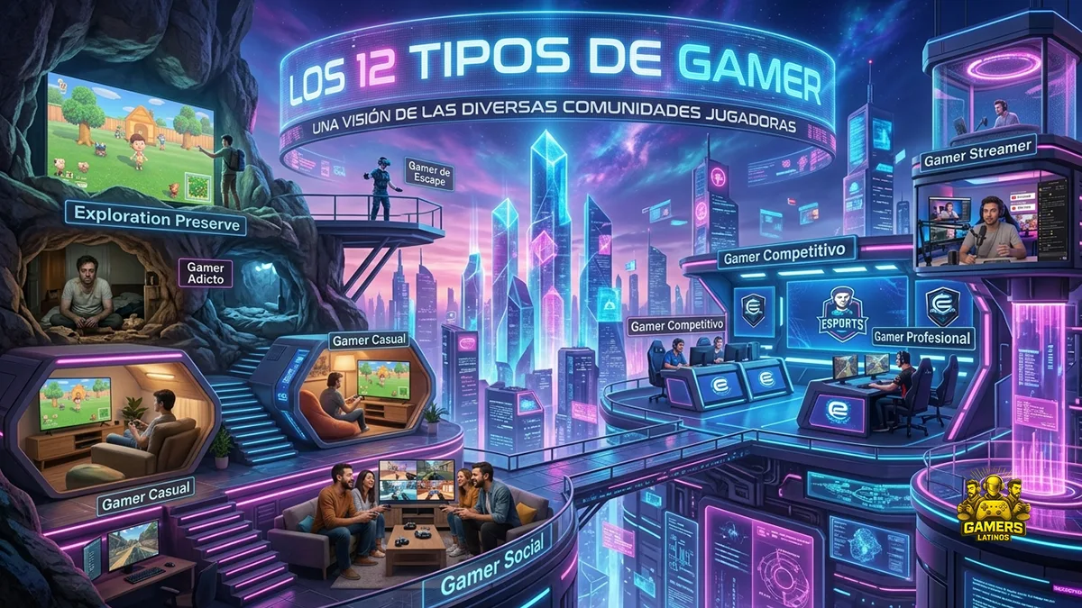 Tipos de gamers: perfiles, riesgos y juego saludable