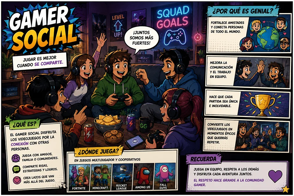 Tipos de gamers: perfiles, riesgos y juego saludable