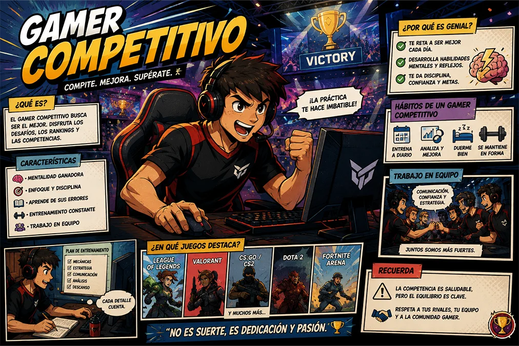 Tipos de gamers: perfiles, riesgos y juego saludable