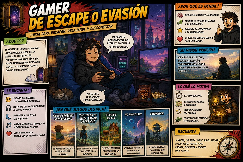Tipos de gamers: perfiles, riesgos y juego saludable