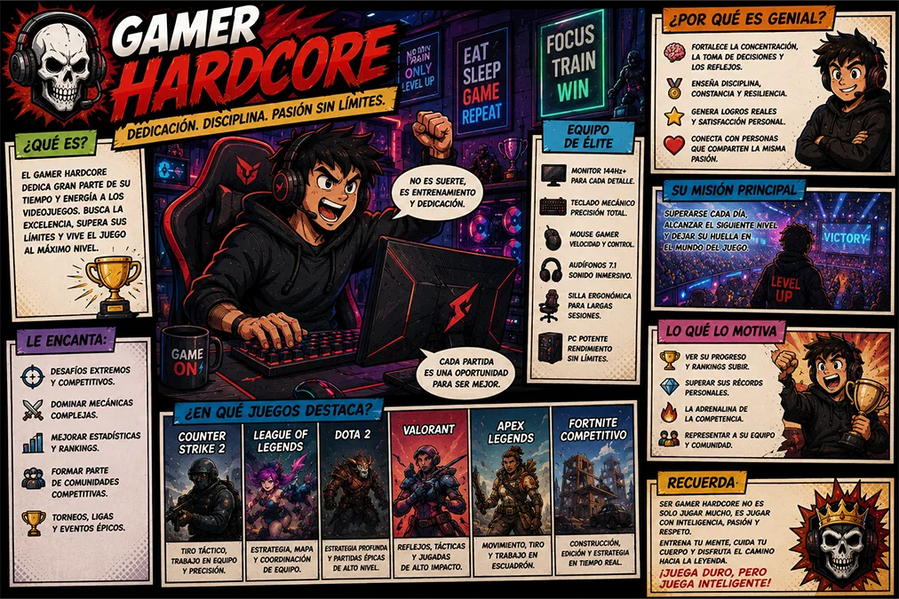 Tipos de gamers: perfiles, riesgos y juego saludable