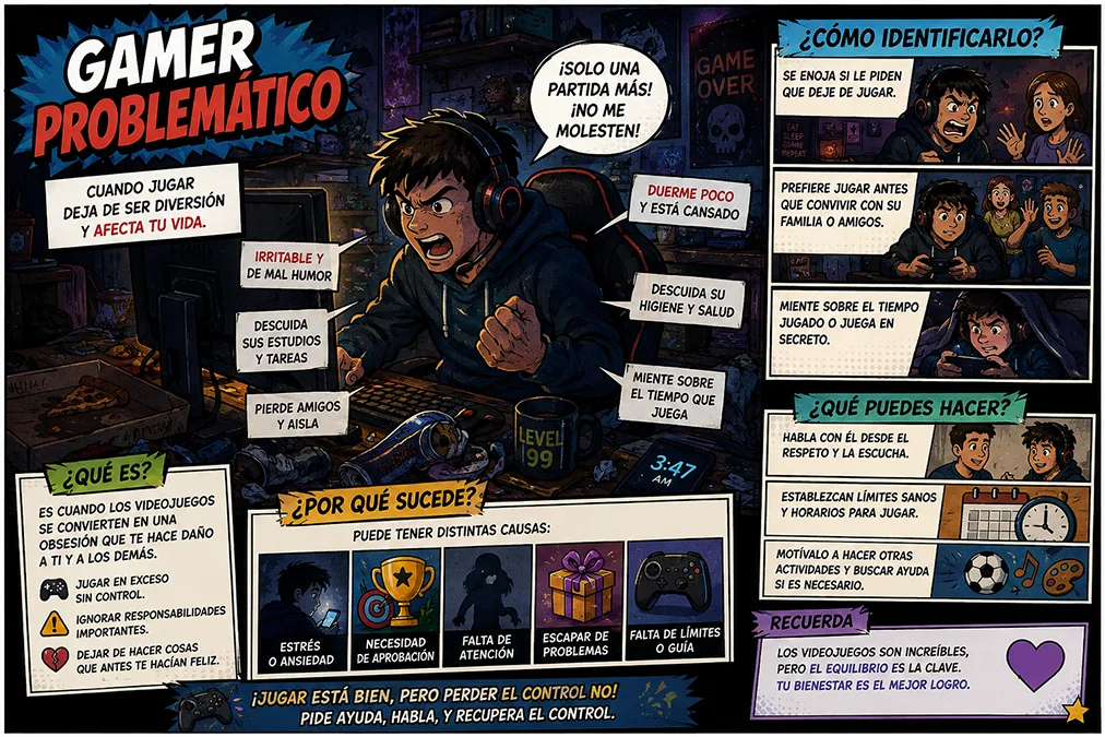 Tipos de gamers: perfiles, riesgos y juego saludable