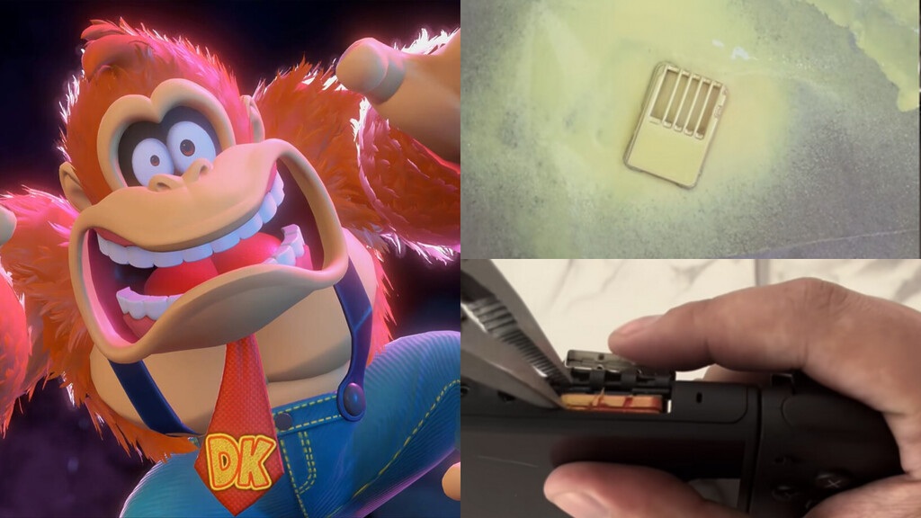 Un aficionado pintó el cartucho físico de Donkey Kong Bananza