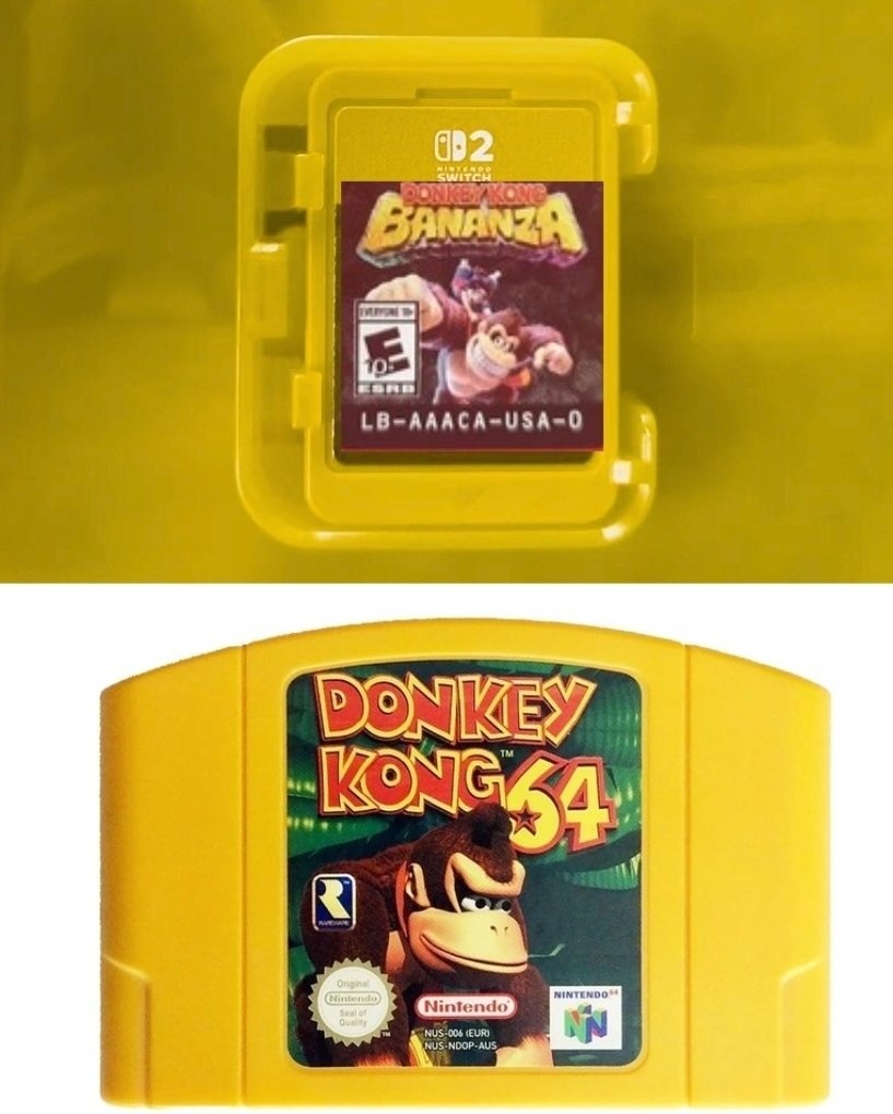 Un aficionado pintó el cartucho físico de Donkey Kong Bananza