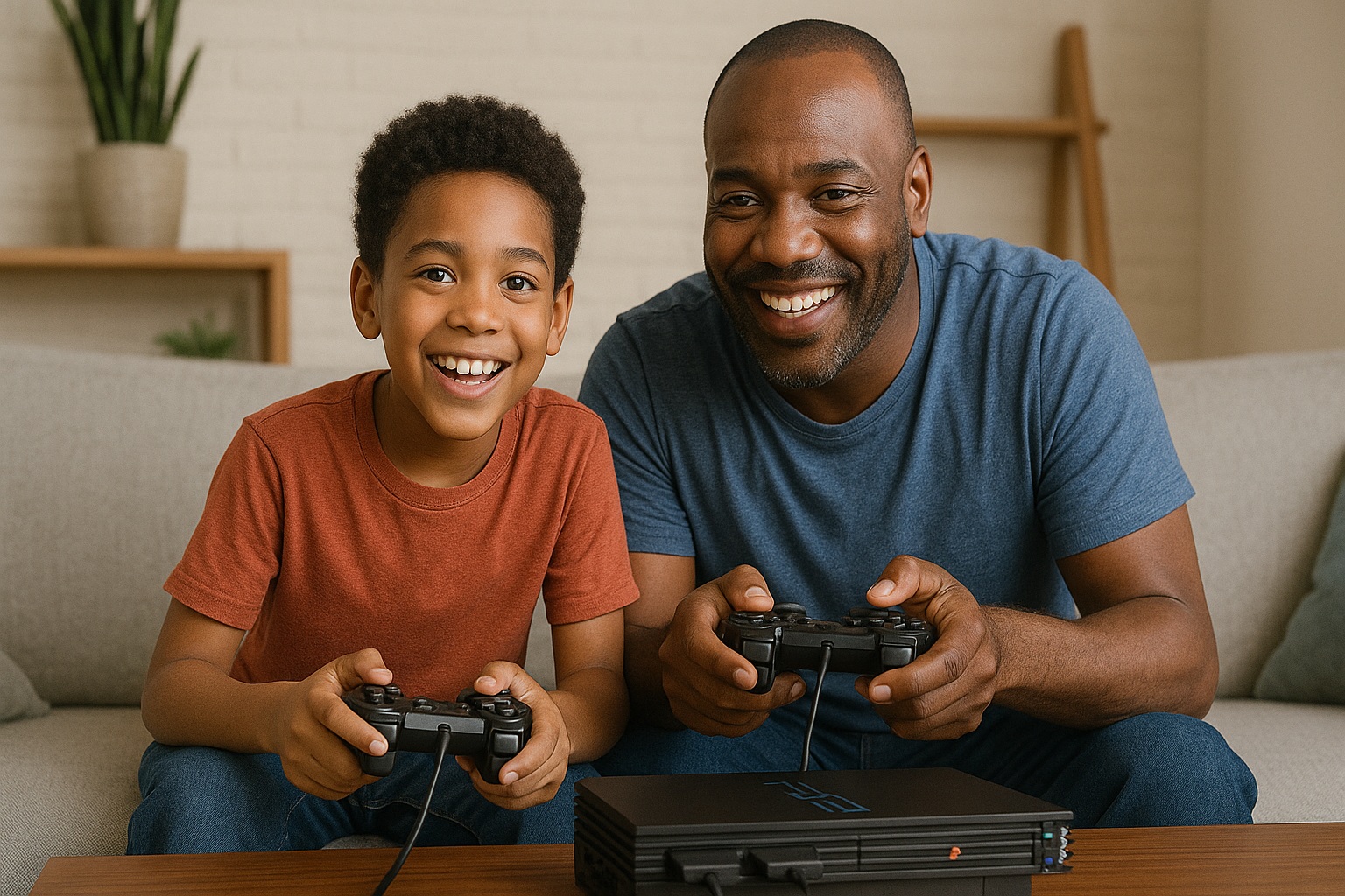 Un padre compartió partidas en una antigua consola PlayStation 2