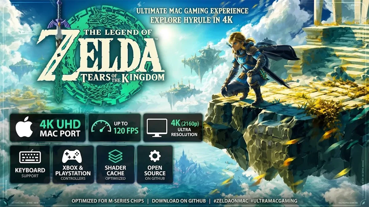 Zelda TOTK para Mac: port nativo y hasta 90 FPS